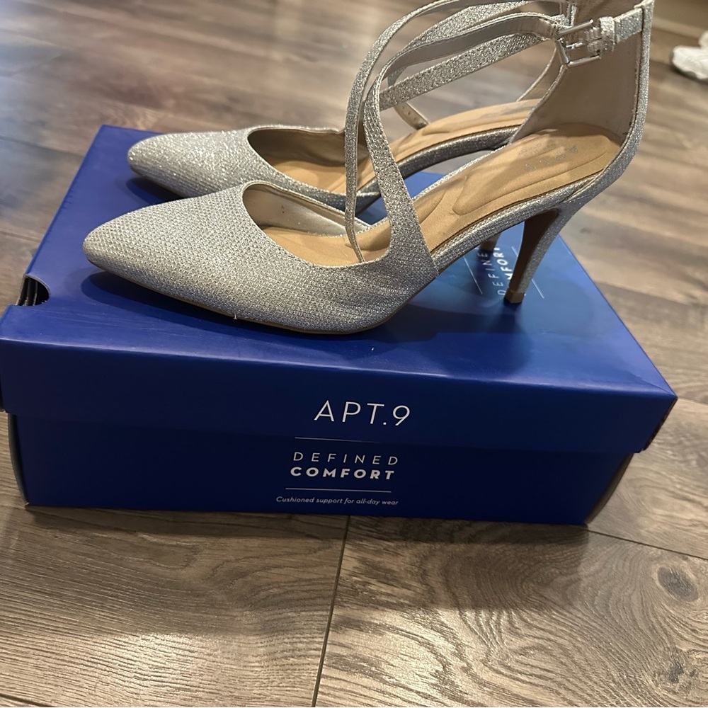 Apt. 9 Shimmering Silver Heels